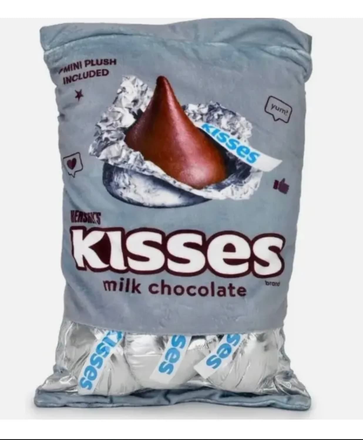 Hershey’s Kisses Plush Inside – Peluche Bolsa con 3 Mini Chocolates de Peluche - thumbnail 3