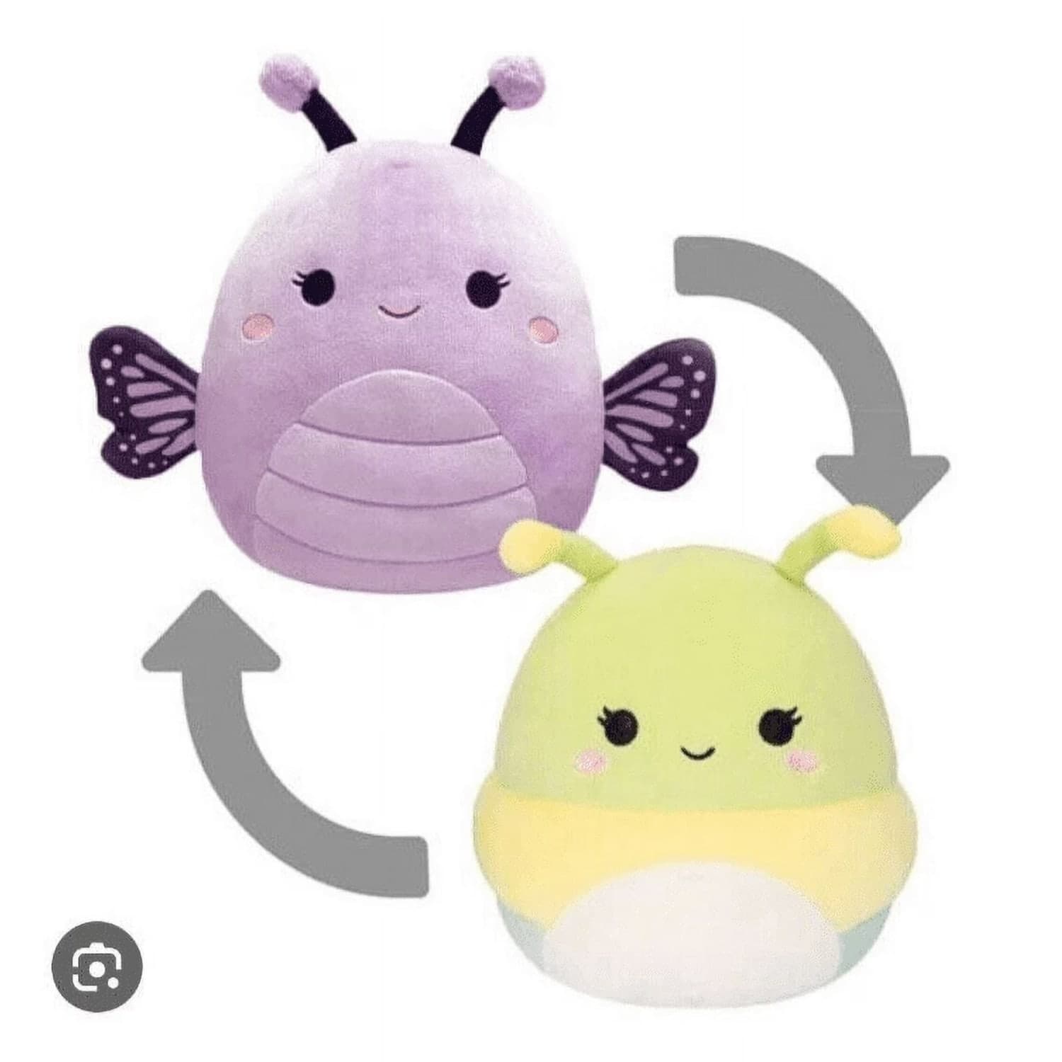 Squishmallows Flip-A-Mallow Rutabaga & Bibiana | Peluche Reversible 2 en 1 – 8"