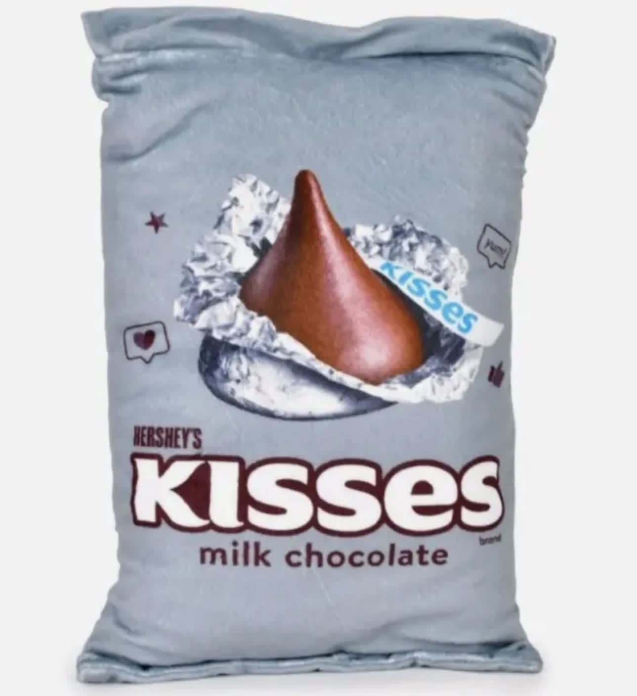 Hershey’s Kisses Plush Inside – Peluche Bolsa con 3 Mini Chocolates de Peluche