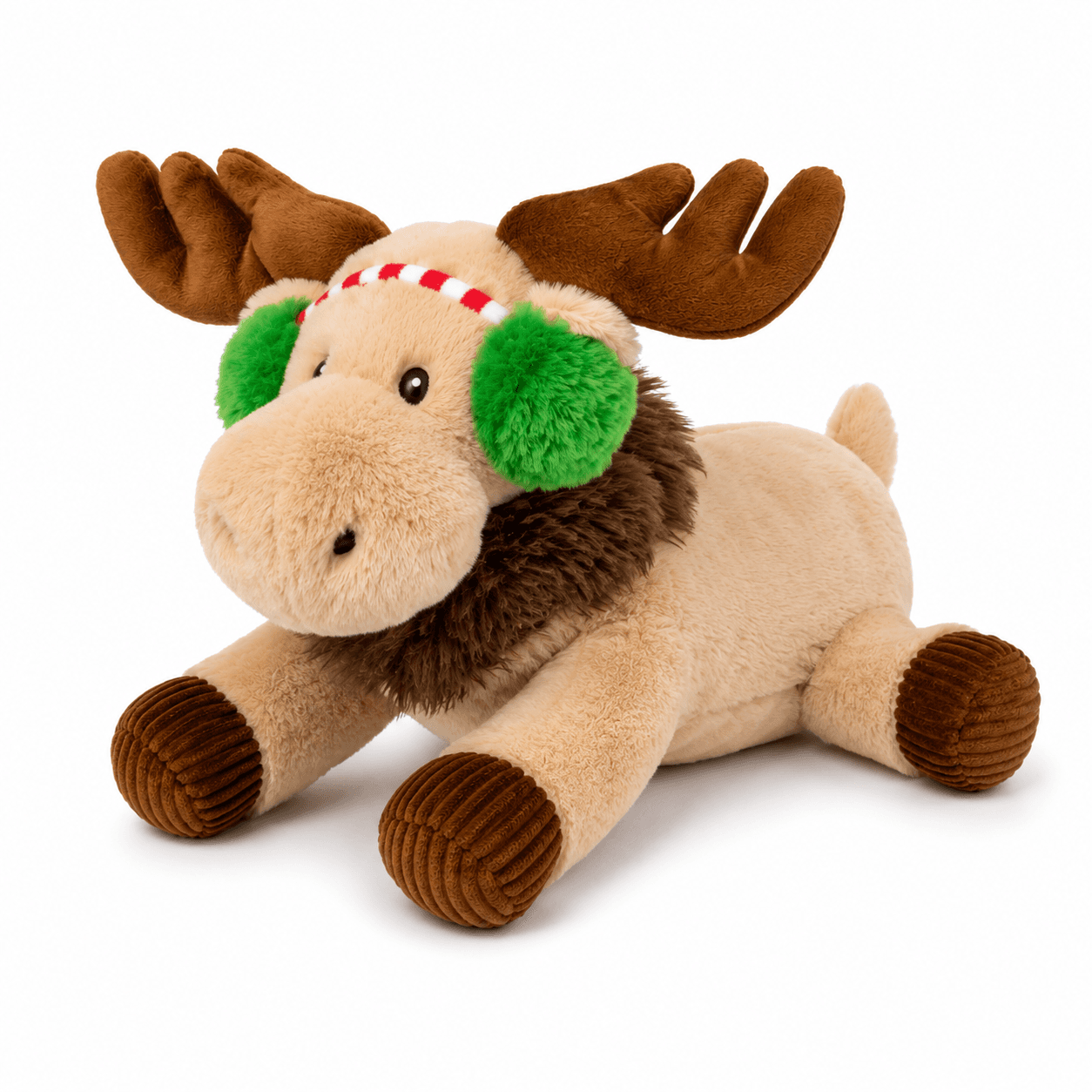Peluche Reno GiggleScape con Orejeras Navideñas